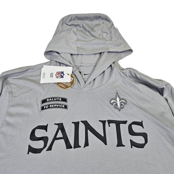 NFL Nike New Orleans Saints Men XXL Salute To Service Lightweight Hoodie T-Shirt - Picture 3 of 16